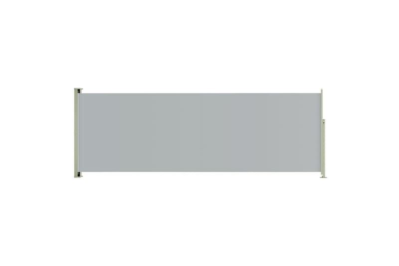 Uttrekkbar sidemarkise 180x500 cm grå - Grå - Hagemøbler - Solbeskyttelse - Markiser