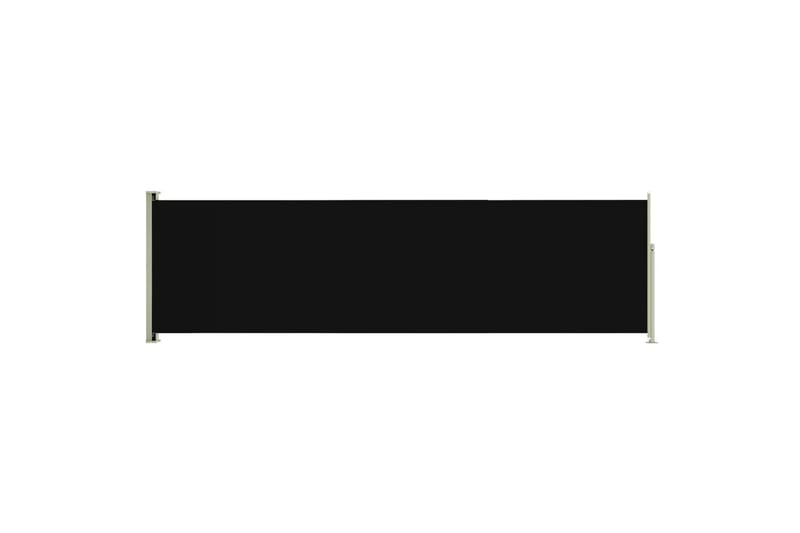 Uttrekkbar sidemarkise 180x600 cm svart - Svart - Hagemøbler - Solbeskyttelse - Markiser
