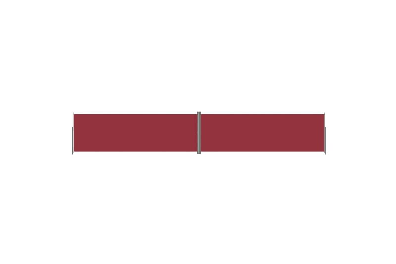 Uttrekkbar sidemarkise 200x1200 cm rød - Rød - Hagemøbler - Solbeskyttelse - Markiser