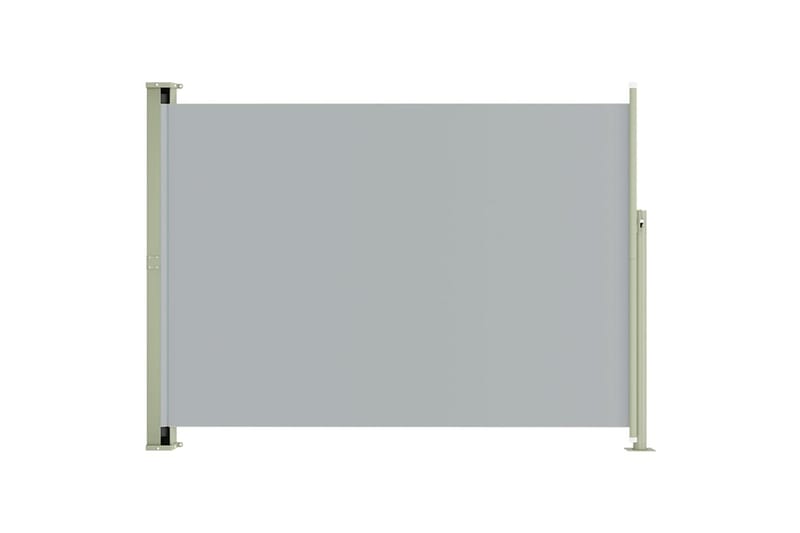 Uttrekkbar sidemarkise 220x300 cm grå - Grå - Hagemøbler - Solbeskyttelse - Markiser