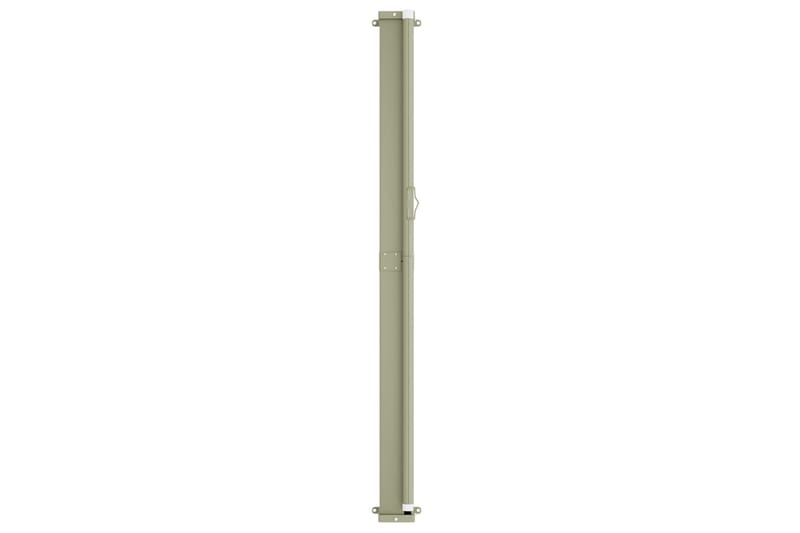 Uttrekkbar sidemarkise 220x500 cm grå - Grå - Hagemøbler - Solbeskyttelse - Markiser