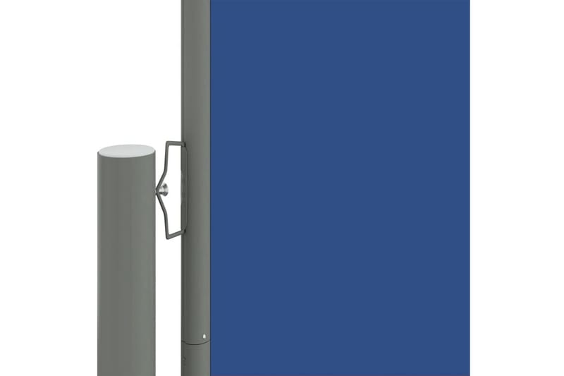Uttrekkbar sidemarkise blå 117x1200 cm - Blå - Hagemøbler - Solbeskyttelse - Markiser