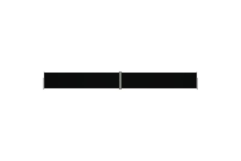 Uttrekkbar sidemarkise svart 140x1200 cm - Svart - Hagemøbler - Solbeskyttelse - Markiser