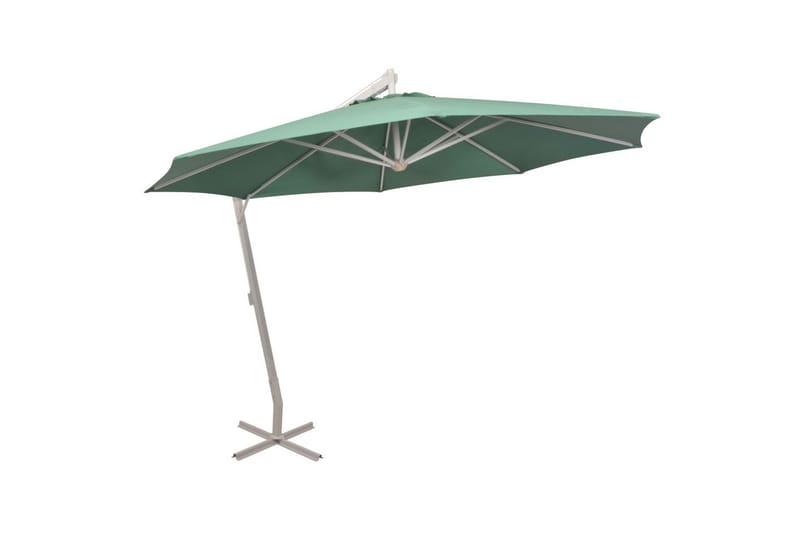 Hengeparasoll 350 cm grønn aluminiumsstang - Grønn - Hagemøbler - Solbeskyttelse - Parasoller