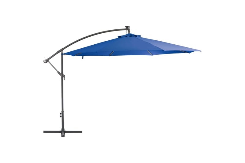 Hengeparasoll med aluminiumsstang 350 cm blå - Hagemøbler - Solbeskyttelse - Parasoller - Hengeparasoll
