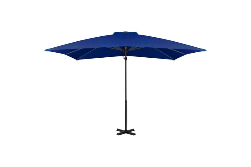 Hengeparasoll med aluminiumsstang asurblå 250x250 cm - Blå - Hagemøbler - Solbeskyttelse - Parasoller