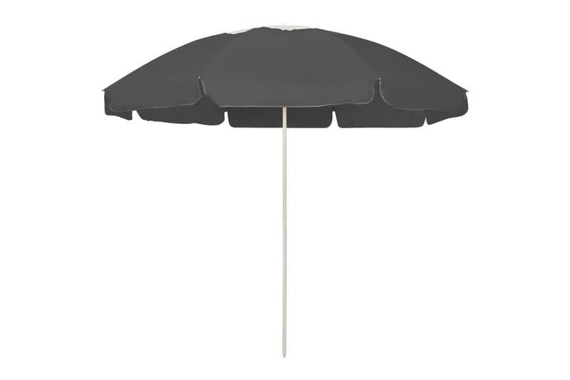 Strandparasoll antrasitt 240 cm - Antrasittgrå - Hagemøbler - Solbeskyttelse - Parasoller