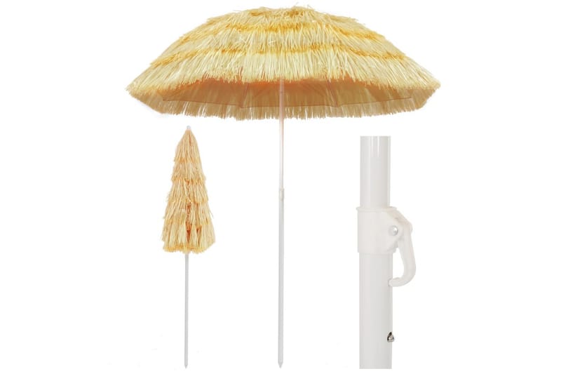 Strandparasoll naturell 180 cm Hawaii-stil - Hagemøbler - Solbeskyttelse - Parasoller - Strandparasoll