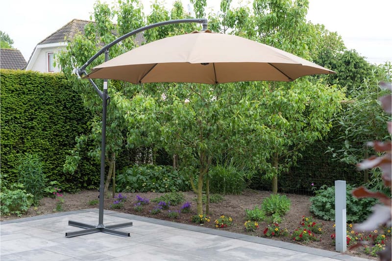 Athene Parasoll 300 cm Svart/Taupe - Garden Impressions - Hagemøbler - Solbeskyttelse - Parasoller