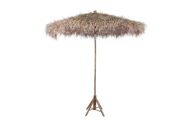 Bambusparasoll med tak av bananblad 210 cm - Brun - Hagemøbler - Solbeskyttelse - Parasoller
