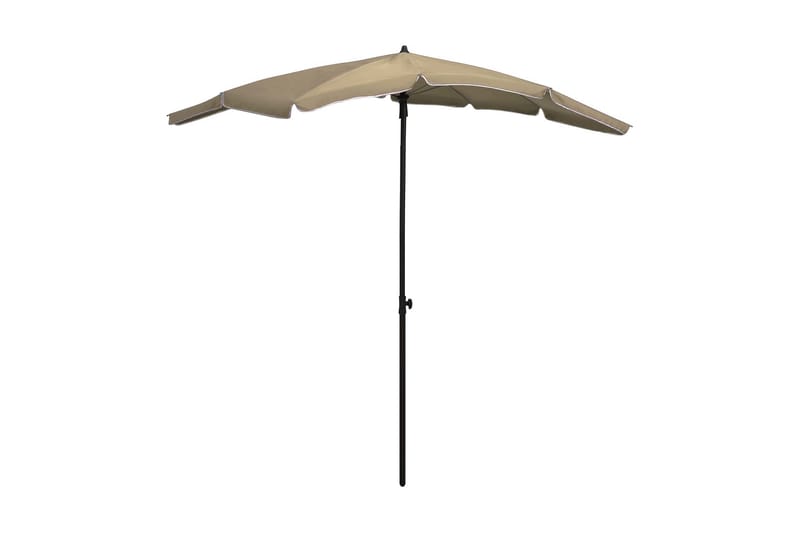 Hageparasoll med stang 200x130 cm gråbrun - Taupe - Hagemøbler - Solbeskyttelse - Parasoller