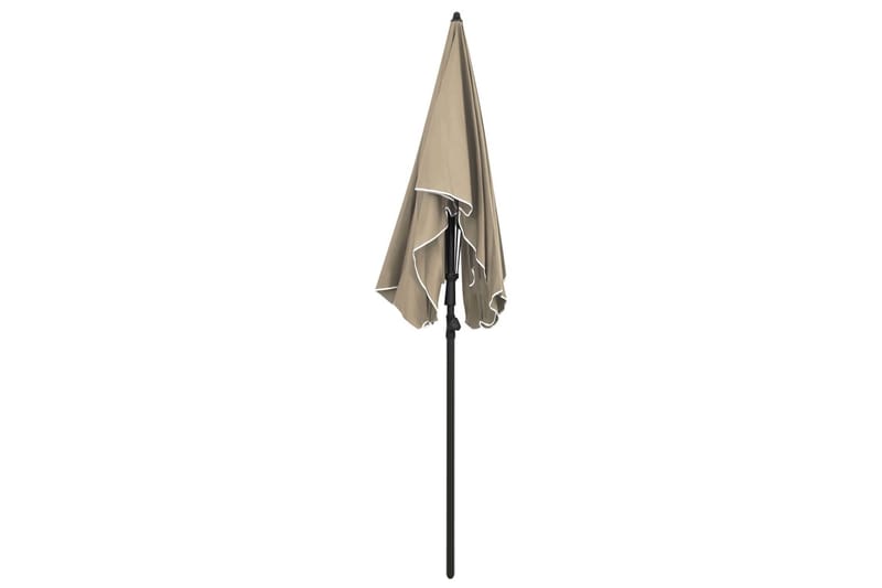 Hageparasoll med stang 200x130 cm gråbrun - Taupe - Hagemøbler - Solbeskyttelse - Parasoller