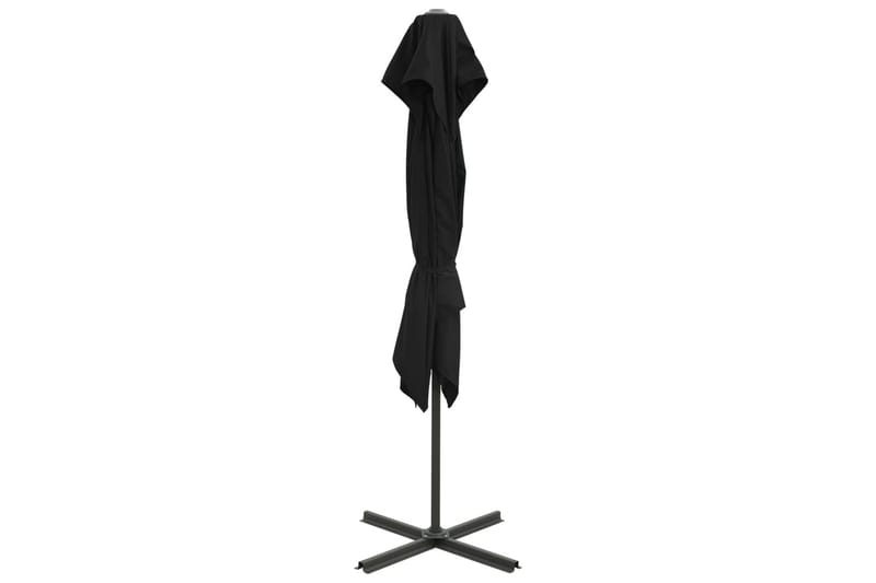 Hengeparasoll med dobbel topp 250x250 cm svart - Svart - Hagemøbler - Solbeskyttelse - Parasoller