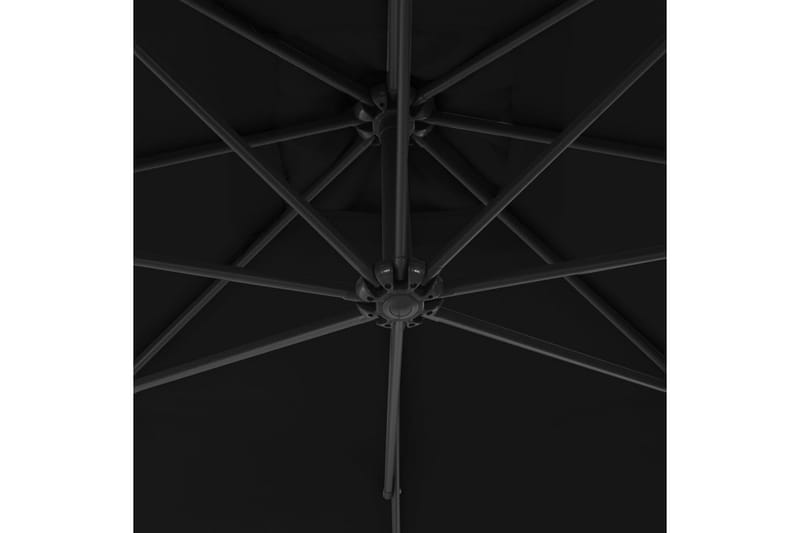 Hengeparasoll med stålstang 250x250 cm svart - Svart - Hagemøbler - Solbeskyttelse - Parasoller