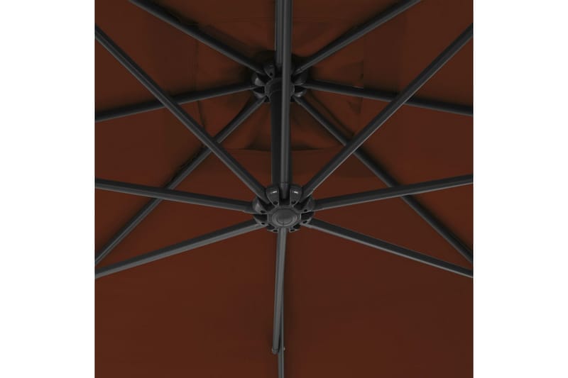 Hengeparasoll med stålstang 250x250 cm terrakotta - Oransj - Hagemøbler - Solbeskyttelse - Parasoller
