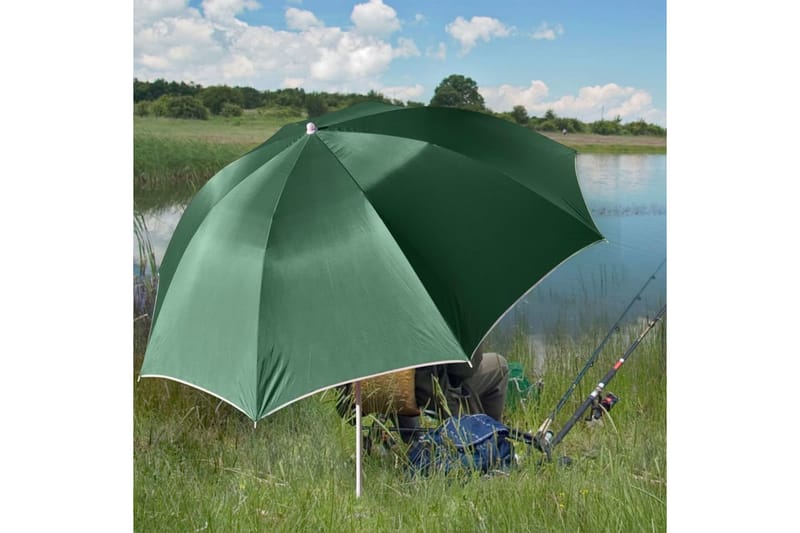 HI Fiskeparaply grønn UV30 200 cm - Hagemøbler - Solbeskyttelse - Parasoller