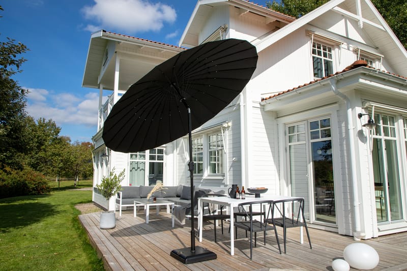 Palmetto Parasoll 270 cm Svart - Venture Home - Hagemøbler - Solbeskyttelse - Parasoller