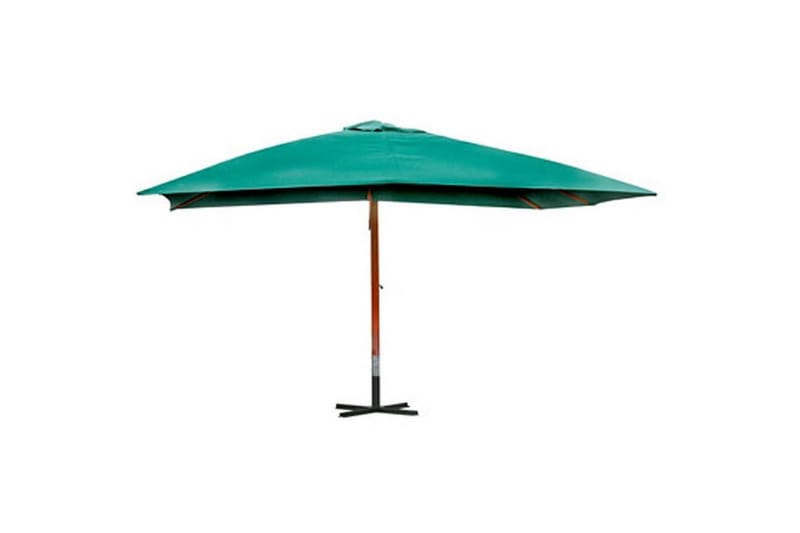 Parasol 300 x 400 cm grønn svevende - Grønn - Hagemøbler - Solbeskyttelse - Parasoller