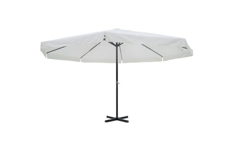 Parasol hvit aluminium 500 cm - Hagemøbler - Solbeskyttelse - Parasoller