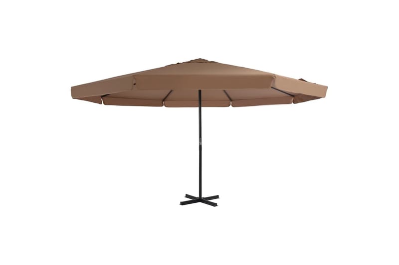 Parasol med aluminiumsstang 500 cm gråbrun - Hagemøbler - Solbeskyttelse - Parasoller