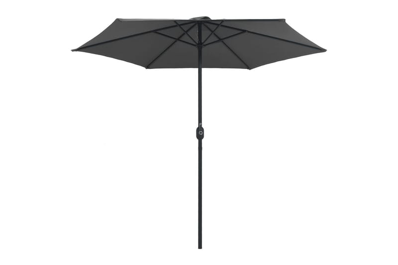 Parasoll med aluminiumsstang 270x246 cm antrasitt - Grå - Hagemøbler - Solbeskyttelse - Parasoller