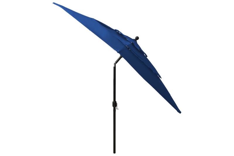 Parasoll med aluminiumsstang 3 nivåer 2,5x2,5 m asurblå - Hagemøbler - Solbeskyttelse - Parasoller
