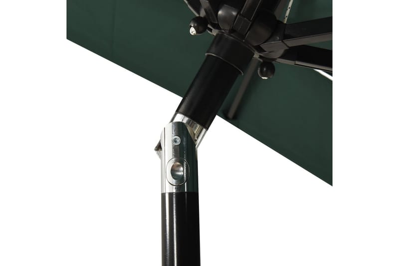 Parasoll med aluminiumsstang 3 nivåer 2x2 m grønn - Hagemøbler - Solbeskyttelse - Parasoller