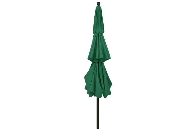 Parasoll med aluminiumsstang 3 nivåer 3,5 m grønn - Hagemøbler - Solbeskyttelse - Parasoller