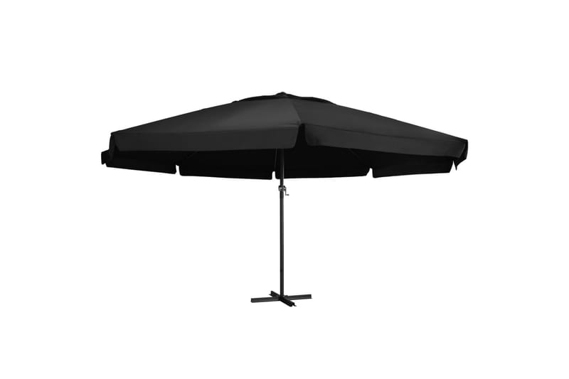 Parasoll med aluminiumsstang 500 cm svart - Svart - Hagemøbler - Solbeskyttelse - Parasoller