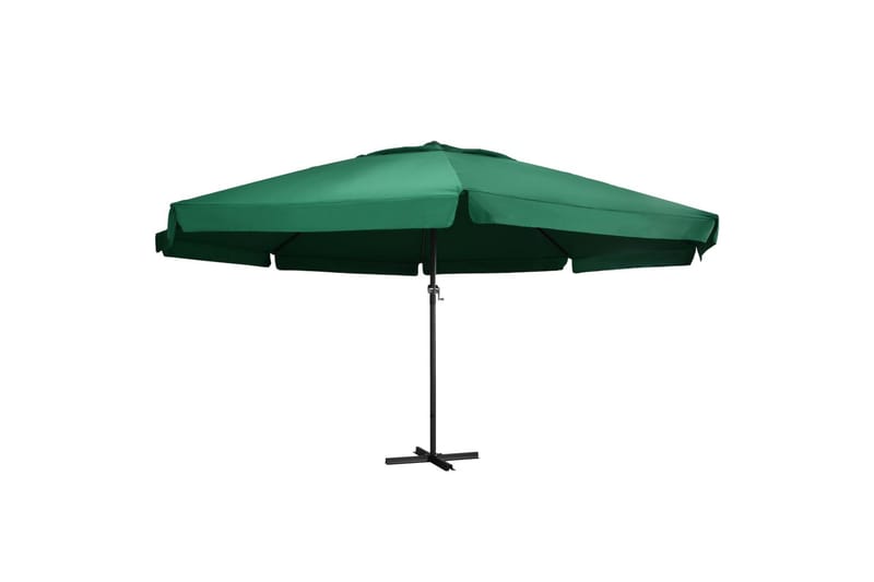 Parasoll med aluminiumsstang 600 cm grønn - Grønn - Hagemøbler - Solbeskyttelse - Parasoller
