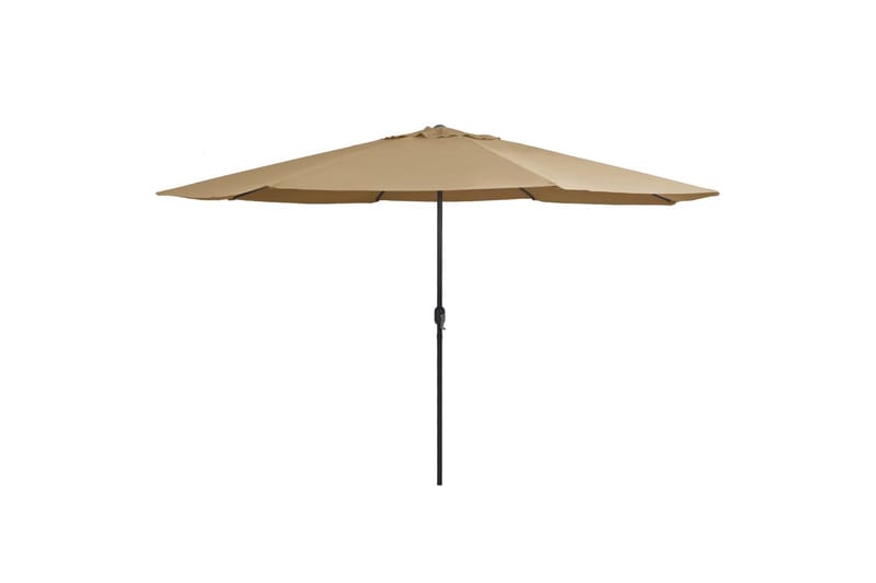 Parasoll med metallstang 400 cm gråbrun - Brun - Hagemøbler - Solbeskyttelse - Parasoller