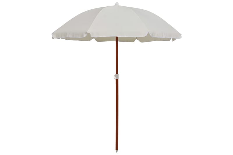Parasoll med stålstang 180 cm sand - Beige - Hagemøbler - Solbeskyttelse - Parasoller