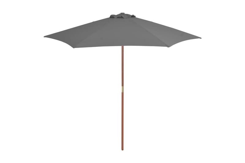 Parasoll med trestang 270 cm antrasitt - Hagemøbler - Solbeskyttelse - Parasoller - Parasollfot