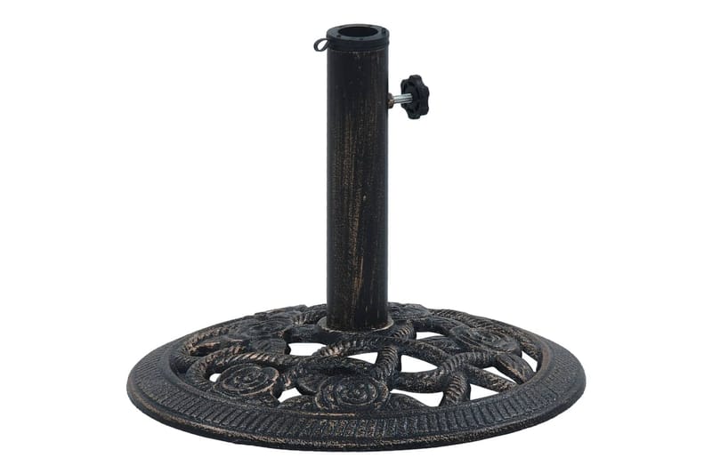 Parasollbase svart og bronse 9 kg 40 cm støpejern - Hagemøbler - Solbeskyttelse - Parasoller - Parasollfot
