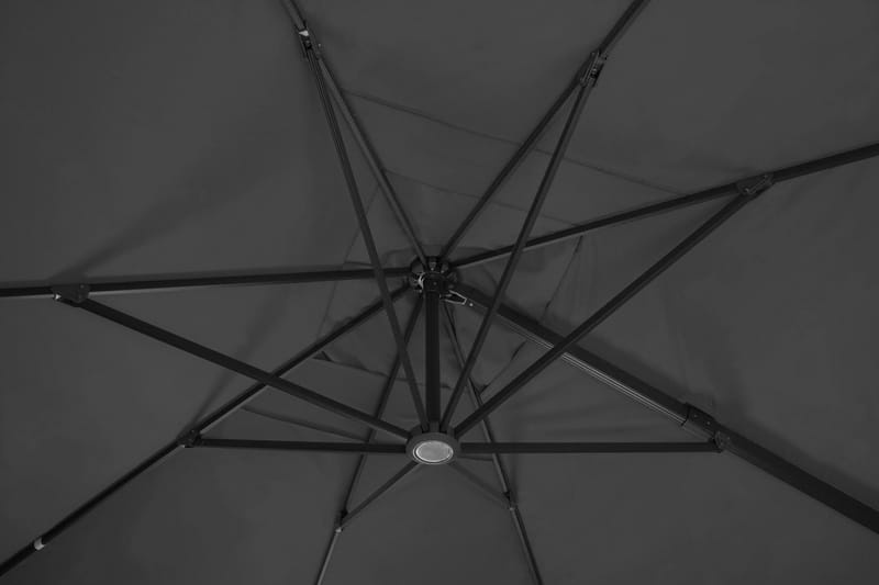 Rhodos Stor Parasoll 400 cm - Antrasitt - Hagemøbler - Solbeskyttelse - Parasoller