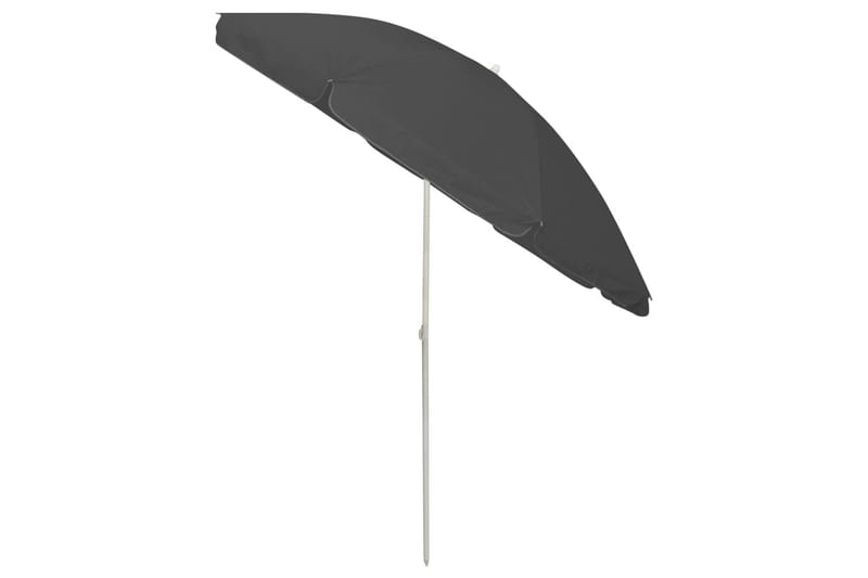 Strandparasoll antrasitt 240 cm - Antrasittgrå - Hagemøbler - Solbeskyttelse - Parasoller