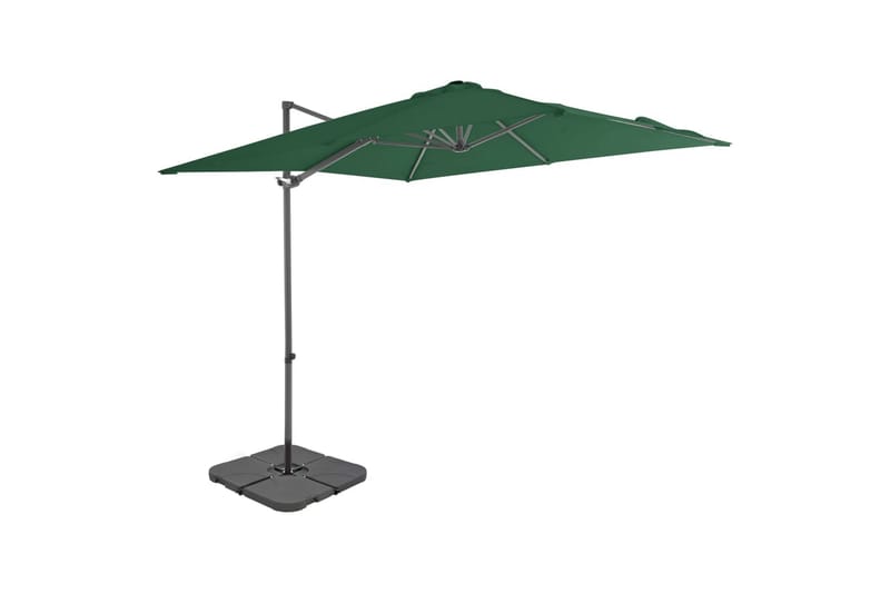 Utendørs parasoll med bӕrbar base grønn - Hagemøbler - Solbeskyttelse - Parasoller