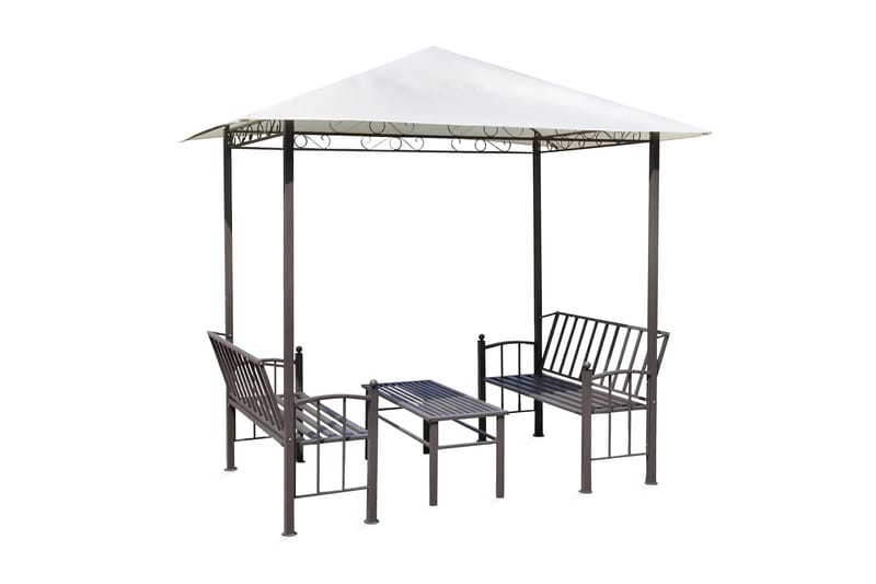 Hagepaviljong med bord og benker 2,5x1,5x2,4 m - Hagemøbler - Solbeskyttelse - Paviljonger - Komplett paviljong