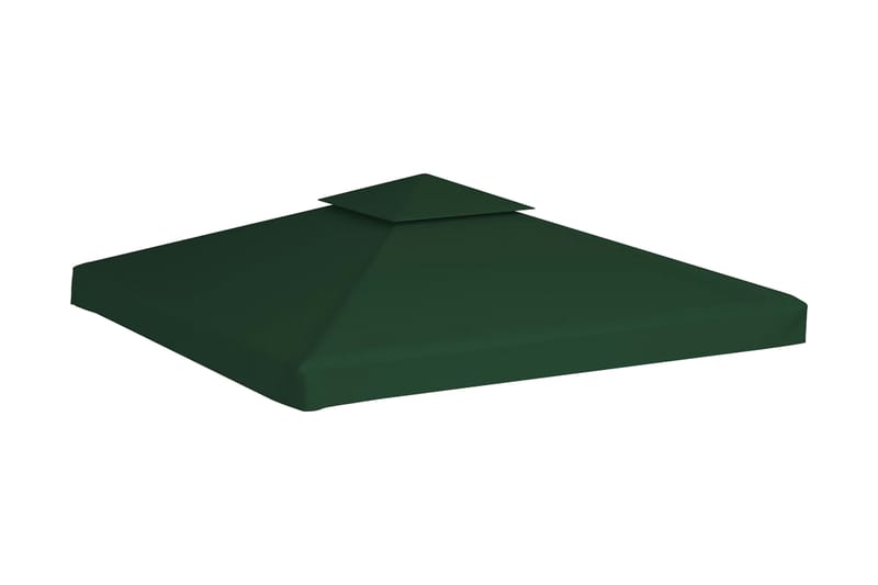 Lysthus dekke baldakin erstatning 310 g/ m² grønn 3 x 3 m - Hagemøbler - Solbeskyttelse - Paviljonger - Paviljongtak