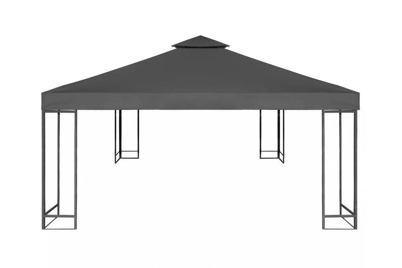 Lysthus dekke baldakin erstatning 310 g/ m² mørk grå 3 x 3 m - Hagemøbler - Solbeskyttelse - Paviljonger - Paviljongtak