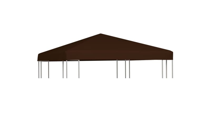 Toppduk til paviljong 310 g/m² 3x3 m brun - Hagemøbler - Solbeskyttelse - Paviljonger - Paviljongtak