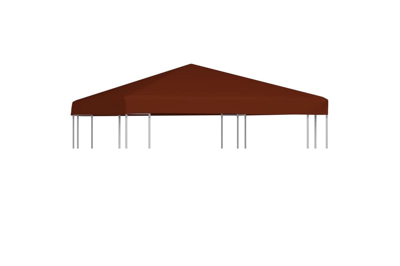 Toppduk til paviljong 310 g/m² 3x3 m terrakotta - Hagemøbler - Solbeskyttelse - Paviljonger - Paviljongtak