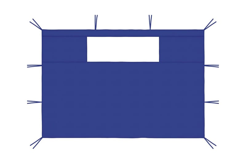 Sidevegger til paviljong med vinduer 2 stk blå - Blå - Hagemøbler - Solbeskyttelse - Paviljonger - Paviljongvegger