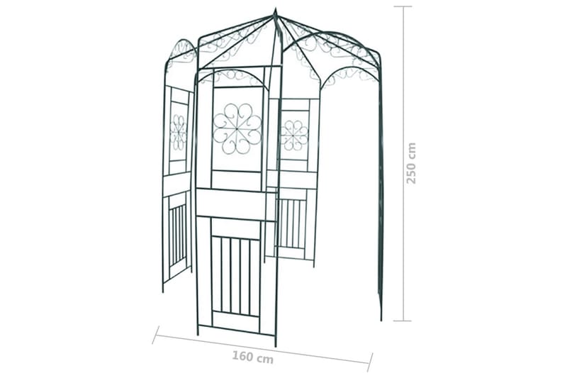 Hagebue 250 cm svart - Hagemøbler - Solbeskyttelse - Paviljonger