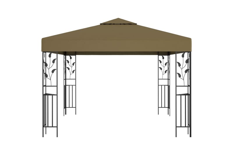 Paviljong 3x3 m gråbrun 180 g/m² - Taupe - Hagemøbler - Solbeskyttelse - Paviljonger - Paviljong med tak