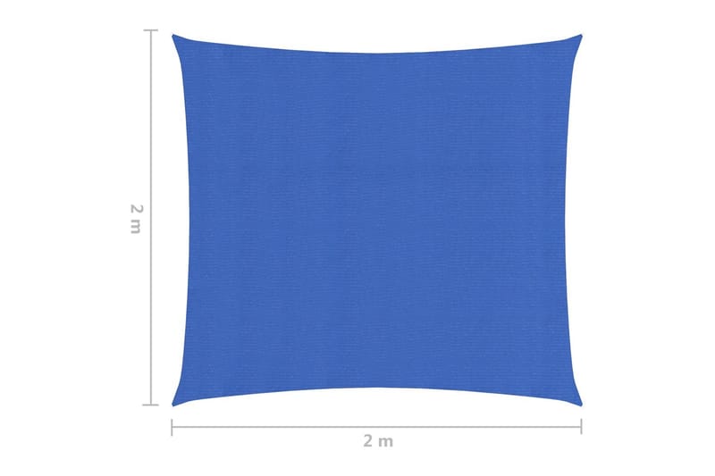 Solseil 160 g/m² blå 2x2 m HDPE - Blå - Hagemøbler - Solbeskyttelse - Solseil