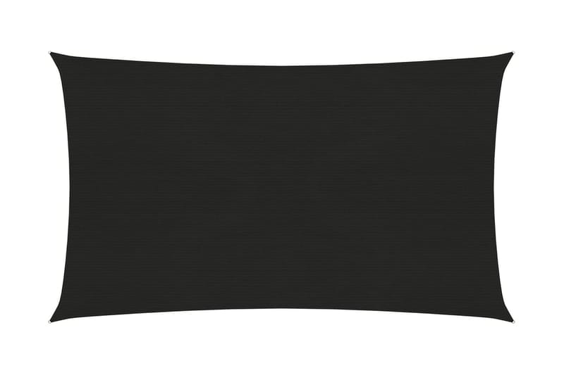 Solseil 160 g/m² svart 5x8 m HDPE - Svart - Hagemøbler - Solbeskyttelse - Solseil