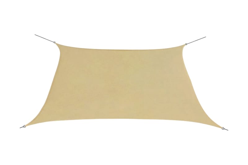 Solseil oxfordstoff firkantet 3,6x3,6 m beige - Hagemøbler - Solbeskyttelse - Solseil
