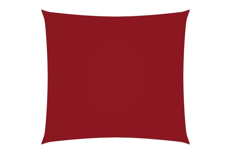 Solseil oxfordstoff firkantet 3,6x3,6 m rød - Rød - Hagemøbler - Solbeskyttelse - Solseil