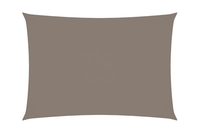Solseil oxfordstoff rektangulær 2,5x4 m gråbrun - Taupe - Hagemøbler - Solbeskyttelse - Solseil
